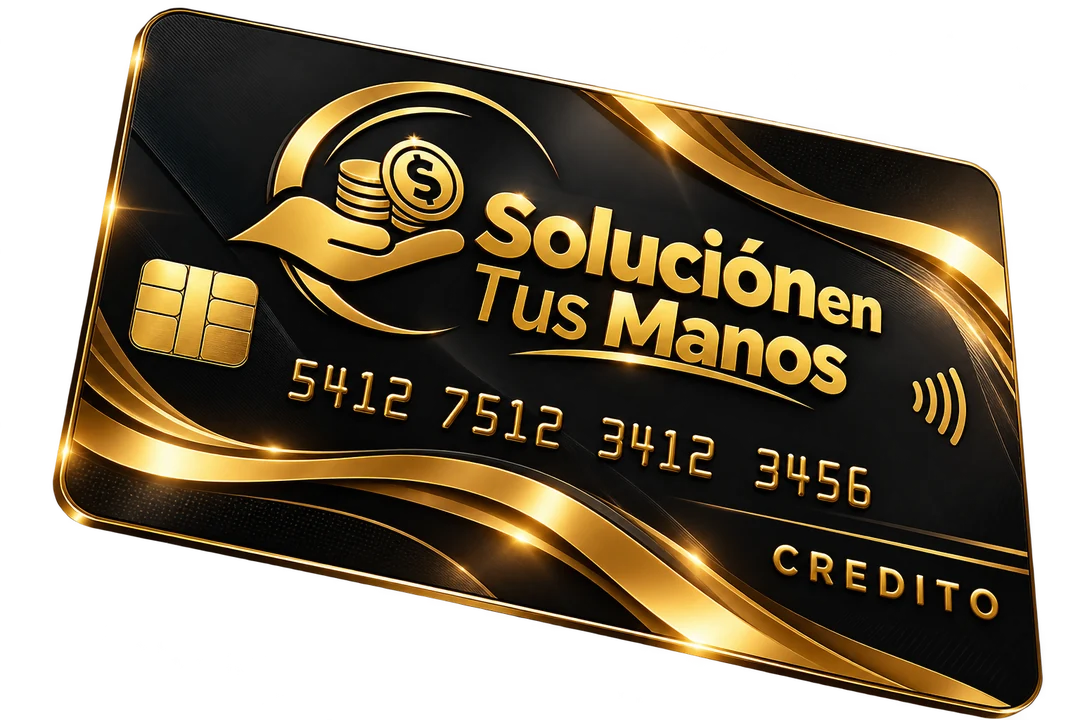 Imagen ilustrativa de la tarjeta dorada de Solución en Tus Manos